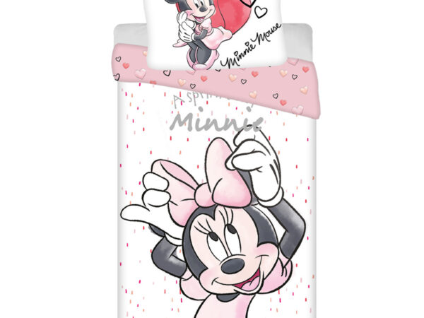 Σετ κλινοσκεπασμάτων Disney Minnie White 140-200 εκ., 70-90 εκ.