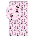 Ελαστικό σεντόνι με λάστιχο Disney Minnie Flowers 90x200 εκ.