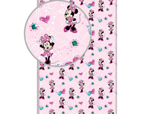 Ελαστικό σεντόνι με λάστιχο Disney Minnie Flowers 90x200 εκ.