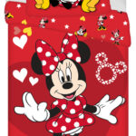 Κάλυμμα σεντονιού Disney Minnie Love & Stars 140-200 εκ., 70-90 εκ.