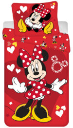 Κάλυμμα σεντονιού Disney Minnie Love & Stars 140-200 εκ., 70-90 εκ.