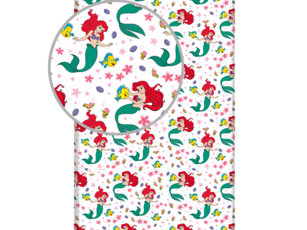 Σεντόνι με λάστιχο Disney Princess Ariel 90x200 εκ.