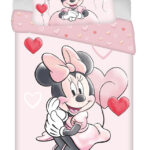 Σετ κλινοσκεπασμάτων Disney Minnie Heart Balloons 140-200 εκ., 70-90 εκ.