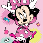 Πετσέτα μπάνιου Disney Minnie Rainbow, πετσέτα θαλάσσης 70x140εκ.