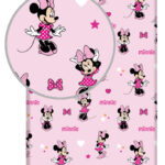 Σεντόνι Disney Minnie Pretty σε ροζ χρώμα με λάστιχο 90x200 εκ.