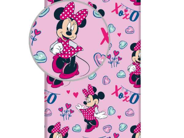 Σεντόνι Disney Minnie XoXo με λάστιχο 90x200 εκ.