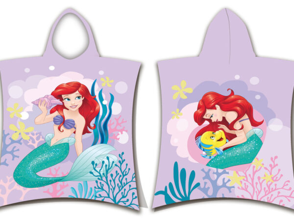 Ποντσο πετσέτας Disney Princess Ariel Pink 50x115 εκ.