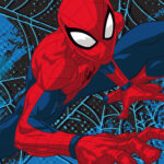 Πετσέτα μπάνιου Spiderman Spider-Verse, πετσέτα θαλάσσης 70x140cm (Γρήγορο στέγνωμα)