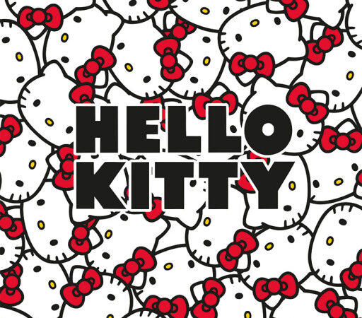 Πετσέτα μπάνιου Hello Kitty Red Bows, πετσέτα θαλάσσης 70x140εκ.