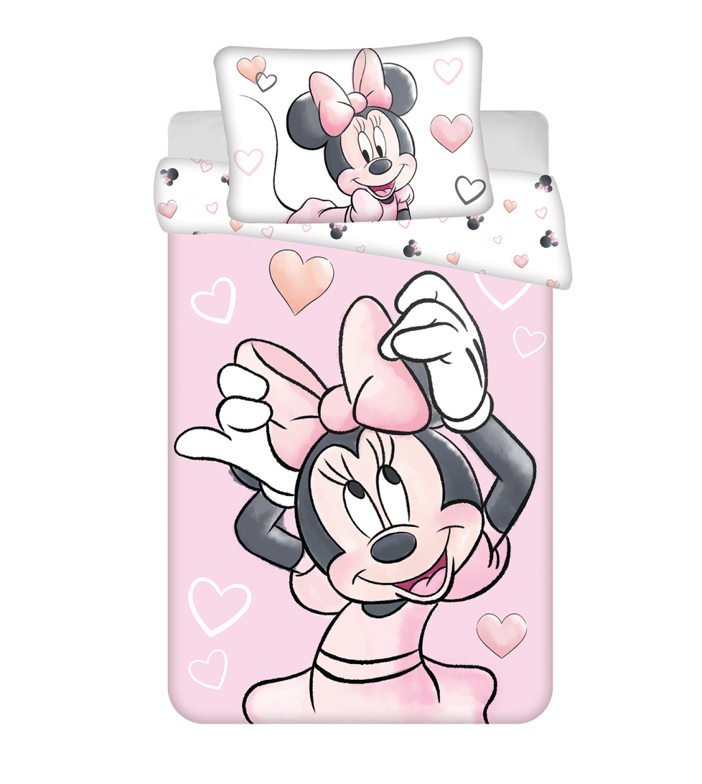 JFK041161 Παιδικά σεντόνια Disney Minnie Blush Pink 100-135 cm, 40-60 cm - Image 1