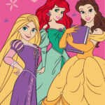 Πετσέτα προσώπου Disney Princess Charm, πετσέτα 30x50cm