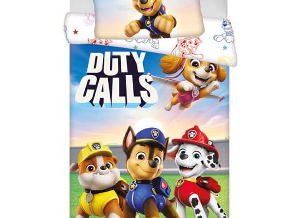 Παιδικό κάλυμμα σεντονιού Paw Patrol Duty Calls 100-135cm, 40-60cm