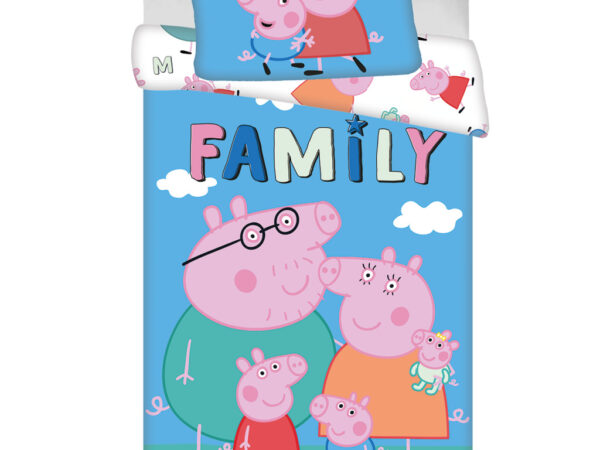 Σετ παιδικών κλινοσκεπασμάτων Peppa Pig Big Pig Family 100-135εκ., 40-60 εκ.