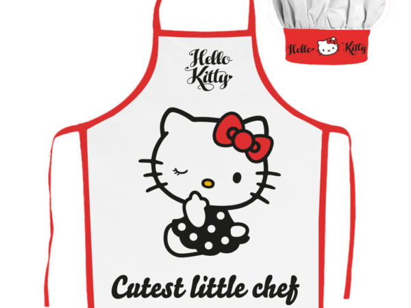 Παιδική ποδιά Hello Kitty Little Chef σετ 2 τεμαχίων
