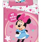Σετ κλινοσκεπασμάτων Disney Minnie Look 140-200cm, 70-90cm από μικροΐνες