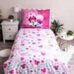 Σετ κλινοσκεπασμάτων Disney Minnie Look 140-200cm, 70-90cm από μικροΐνες - Image 3