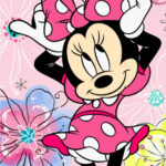 Πετσέτα μπάνιου Disney Minnie Pink Bow, πετσέτα θαλάσσης 70*140cm