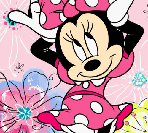 Πετσέτα μπάνιου Disney Minnie Pink Bow, πετσέτα θαλάσσης 70*140cm