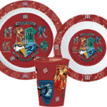 Σετ φαγητού Harry Potter School Shields, σετ από μικροπλαστικό, με κύπελλο 260 ml
