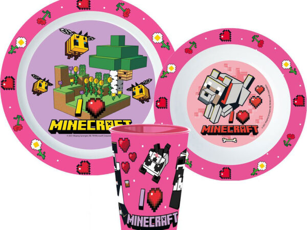 Σετ φαγητού Minecraft Girls με κύπελλο 260 ml