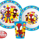 Σετ φαγητού Spiderman Spidey Team, σετ από μικροπλαστικό, με κύπελλο 260 ml