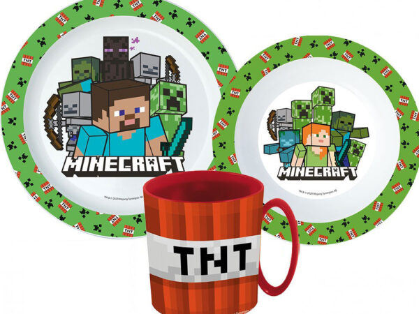 Σετ σερβίτσιου Minecraft Creeper με κούπα 350 ml