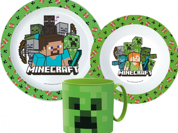 Σετ φαγητού Minecraft Pixelcraf με κούπα 265 ml