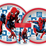 Σετ φαγητού Spiderman Midnight Flyer αντιολισθητικό, σετ από μικροπλαστικό