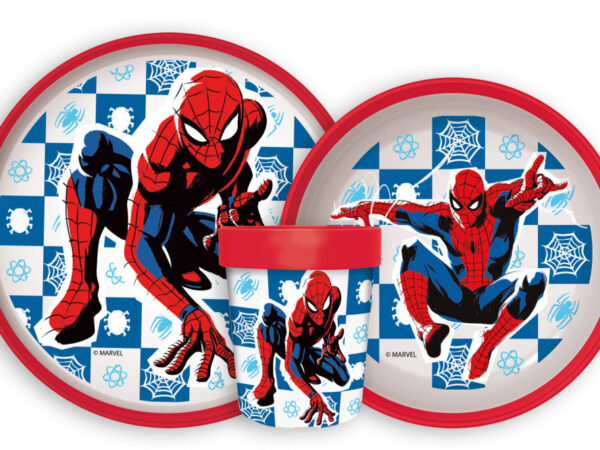 Σετ φαγητού Spiderman Midnight Flyer αντιολισθητικό, σετ από μικροπλαστικό