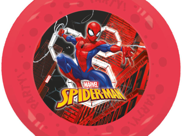 Spiderman World of Webs micro premium πλαστικό πιάτο σετ 4 τεμαχίων 21 εκ.