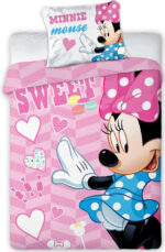 Σετ παιδικών κλινοσκεπασμάτων Disney Minnie Sweet 100-135 εκ., 40-60 εκ.