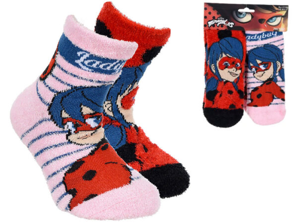 Παιδικές χοντρές αντιολισθητικές κάλτσες Miraculous Ladybug 23-34