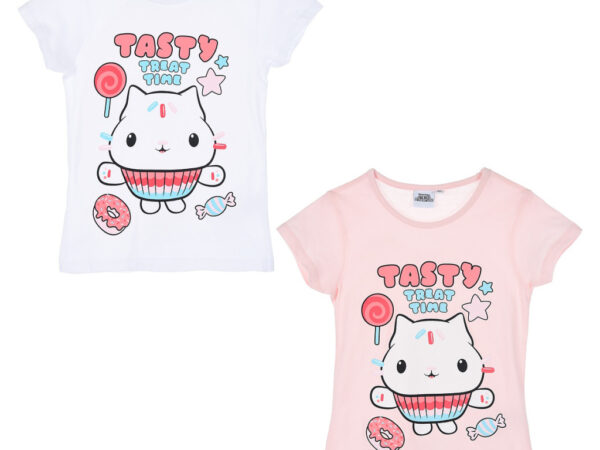 Παιδική μπλούζα με κοντό μανίκι Gabby's Dollhouse Tasty, 3-8 ετών