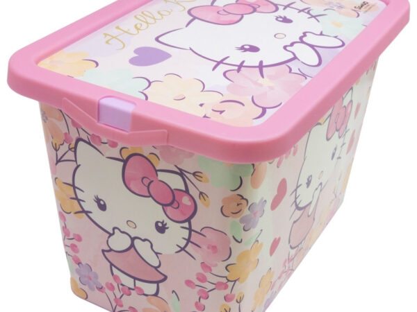 Πλαστικό κουτί αποθήκευσης Hello Kitty σε παστέλ χρώμα 7 λίτρων