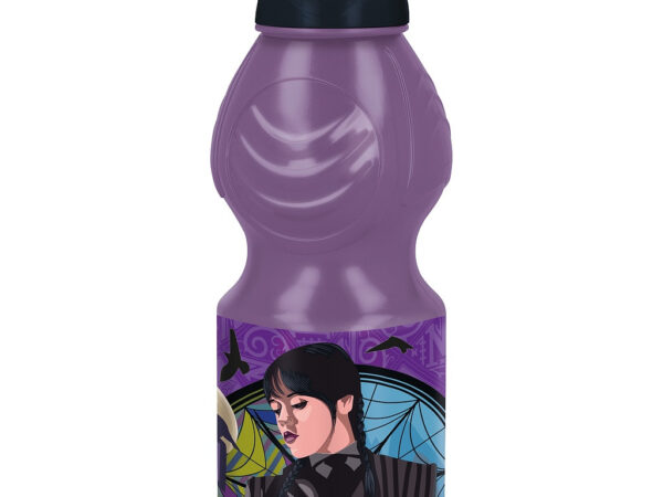 Μπουκάλι Wednesday Nevermore Academy, αθλητικό μπουκάλι 400 ml