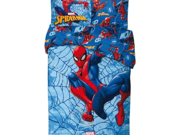 Σετ κλινοσκεπασμάτων Spiderman Urban Hero 140x200cm, 65x65 cm
