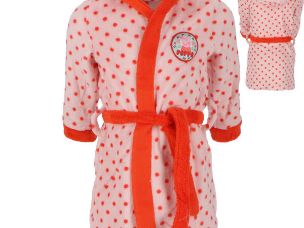 Παιδικό μπουρνούζι Peppa Pig Pink Polka 98-116 εκ.