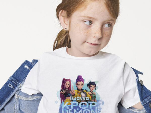 Παιδικό T-Shirt K-POP για Κορίτσι με Όνομα – Προσωποποιημένο Μπλουζάκι