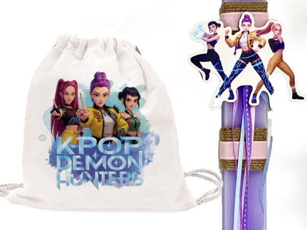 Πασχαλινή Λαμπάδα K-POP Demon Hunters με σακίδιο πλάτης