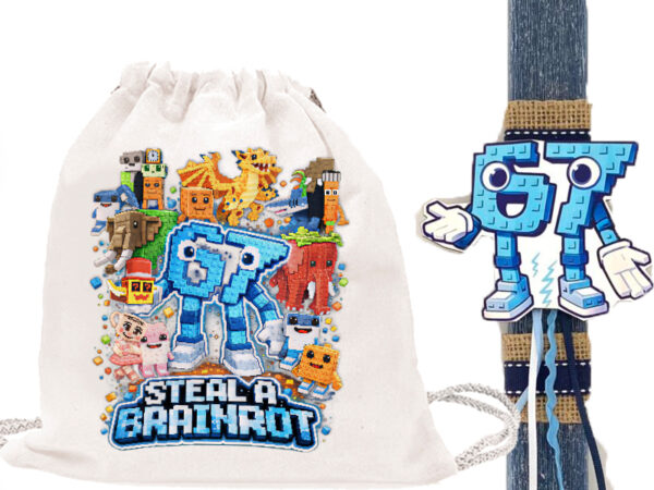 Πασχαλινή Λαμπάδα 67 Six Seven με σακίδιο πλάτης