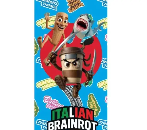 Πετσέτα Παραλίας Brainrot Meme Madness