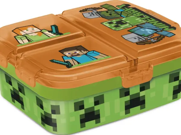 Δοχείο Φαγητού Minecraft Battle XL με Θήκες – Lunch Box