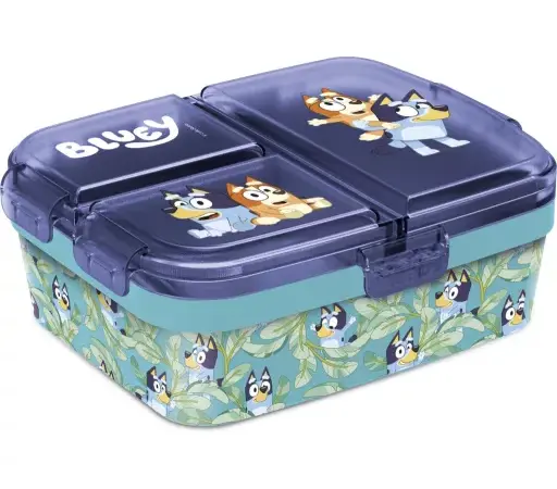 Δοχείο Φαγητού Bluey Leaves XL με Θήκες – Lunch Box