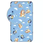 Σεντόνι με Λάστιχο Bluey Clouds 90x200 cm – 100% Βαμβάκι