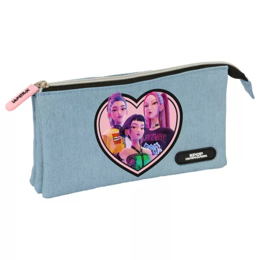 SFL648115 Κασετίνα K-Pop Demon Hunters Denim Dreams Τριπλή 22 cm - Image 1