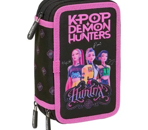 Γεμάτη Τριπλή Κασετίνα K-Pop Demon Hunters Negra