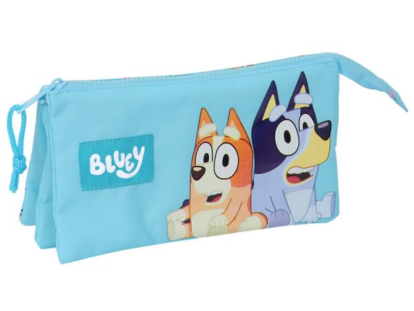 Bluey triple pencil case