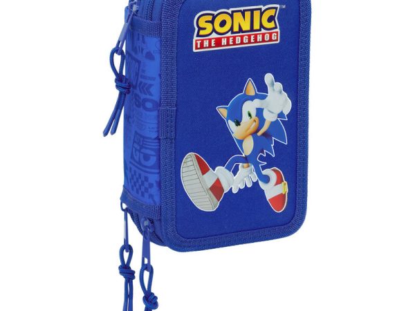 Sonic the Hedgehog triple pencil case 37pcs