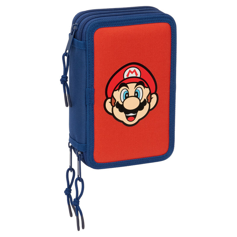 Super Mario Bros Mamma Mia triple pencil case 37pcs Super Mario Bros Mamma Mia triple pencil case 37pcs - Image 1