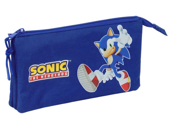 Sonic the Hedgehog triple pencil case